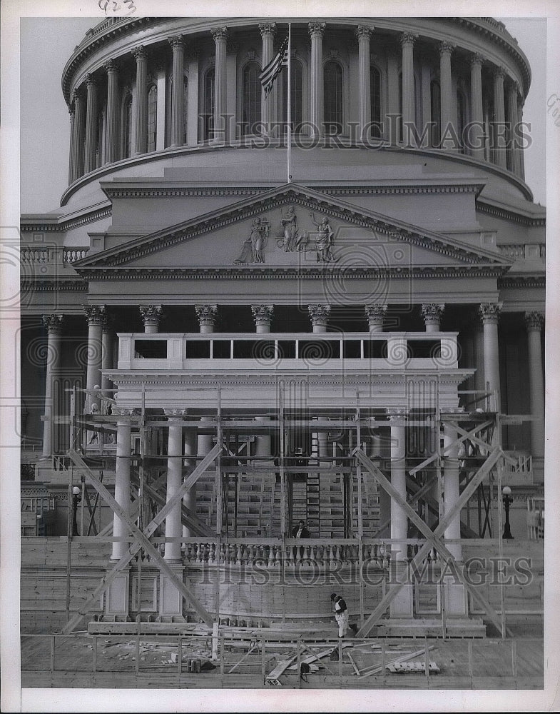 1952 Construction work on Capitol Plaza in D.C.  - Historic Images