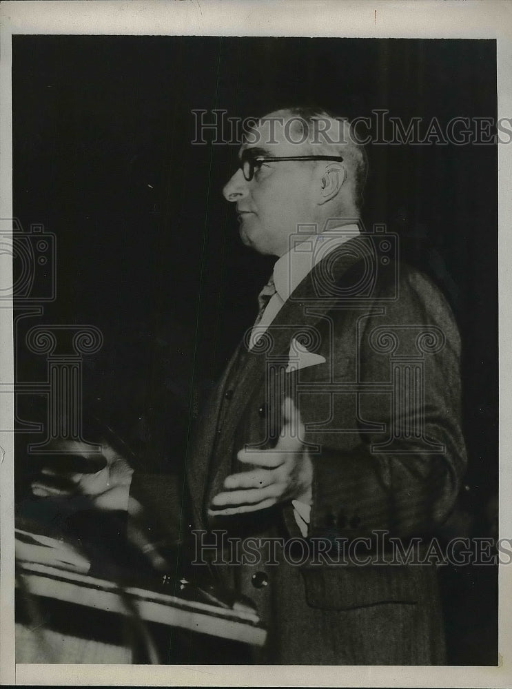 1932 Press Photo Treasury Secretary Ogden Mills Addressing State Convention - Historic Images