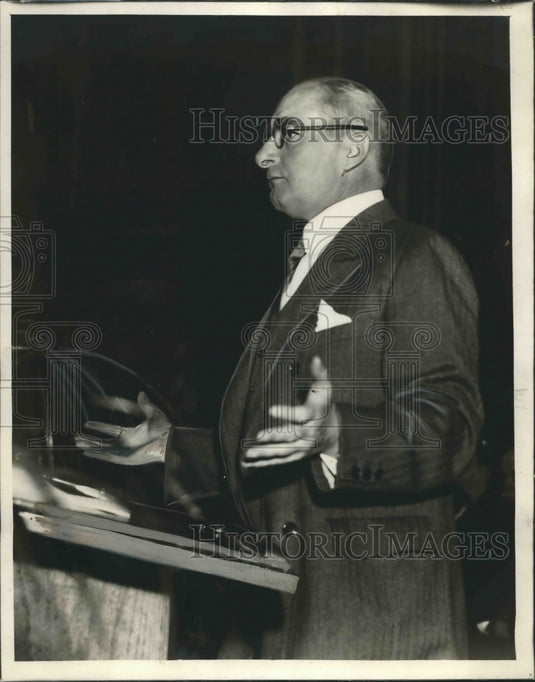 1932 Ogden Mills Speaking At Cass Tech High School In Michigan - Historic Images