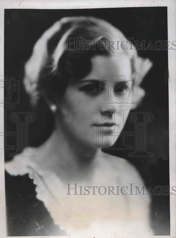 1935 Press Photo Elva Idesta Statler was married to Henry Bradley Davidson - Historic Images