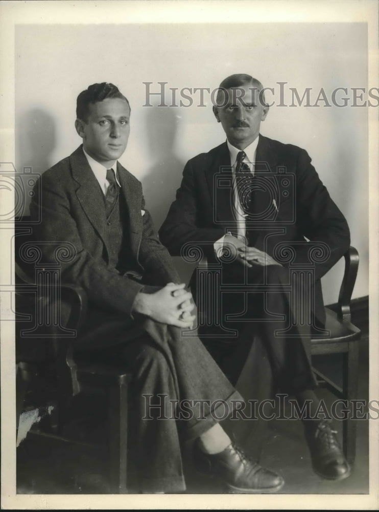 1930 Press Photo Alvin Sylvester &amp; Emmerich Boczor of Ewald case - nea93244-Historic Images