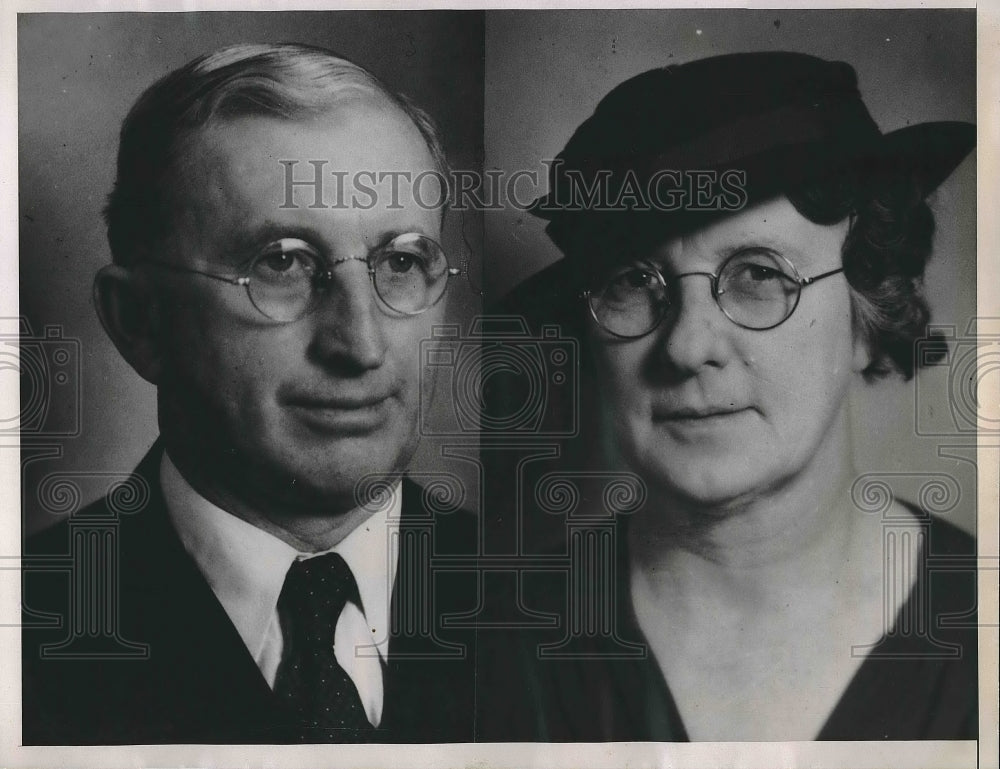 1936 Rev.Fred C.Clark and Wife,victims of San Francisco Holocaust. - Historic Images