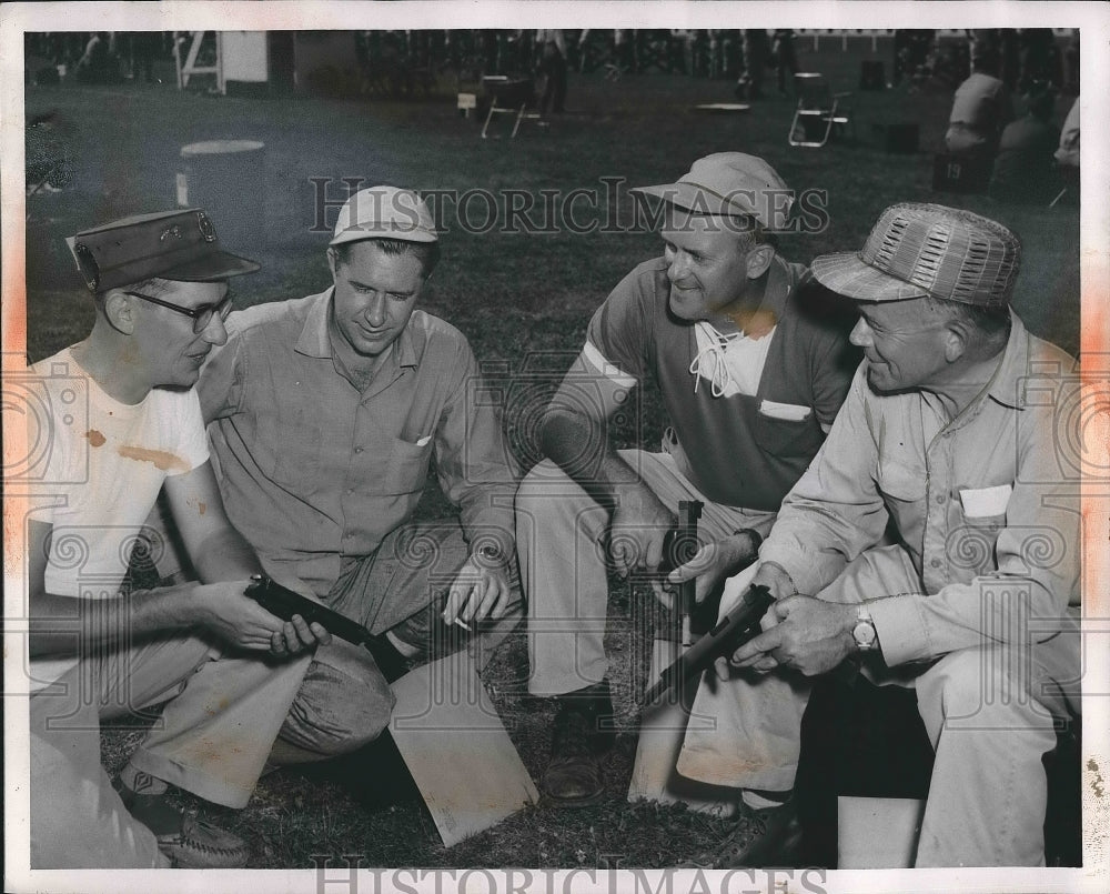 1957 Press Photo Bill Greenwald, Vernon Gittery, Ary Blaylock and Dene Benton. - Historic Images