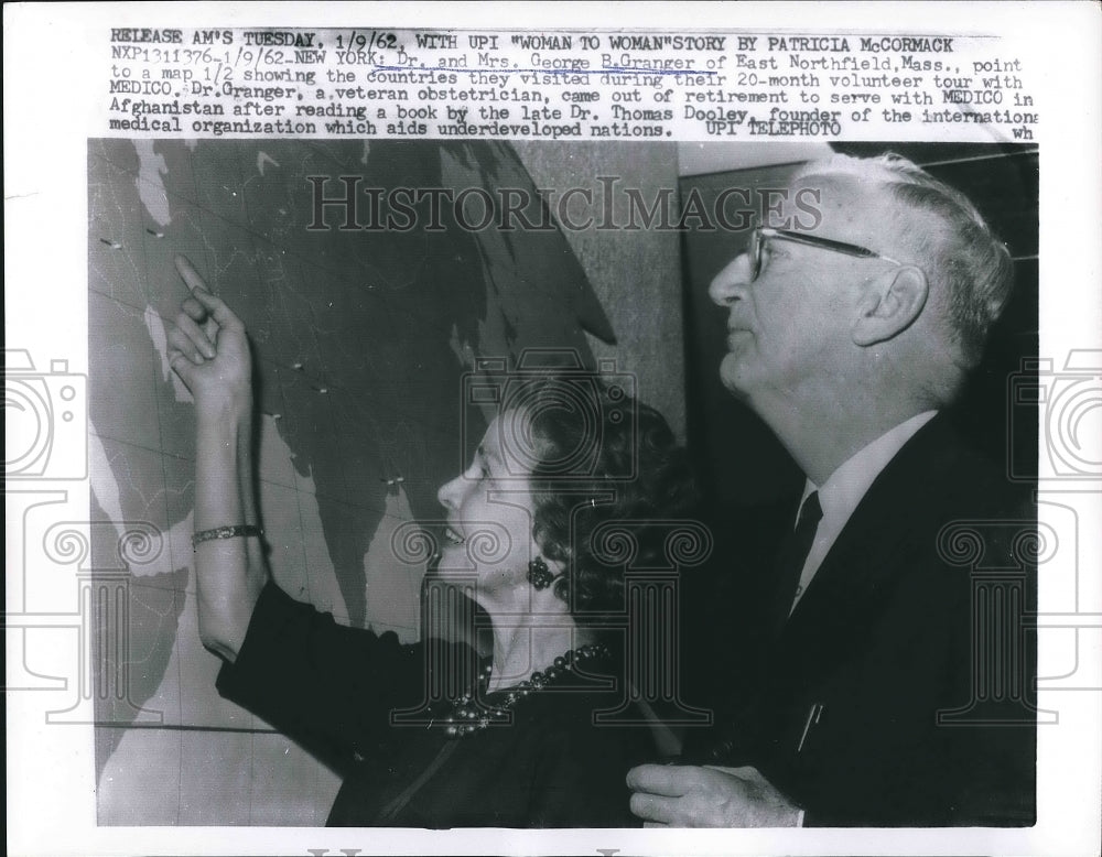 1962 Press Photo Dr. and Mrs. Gorge Granger - Historic Images