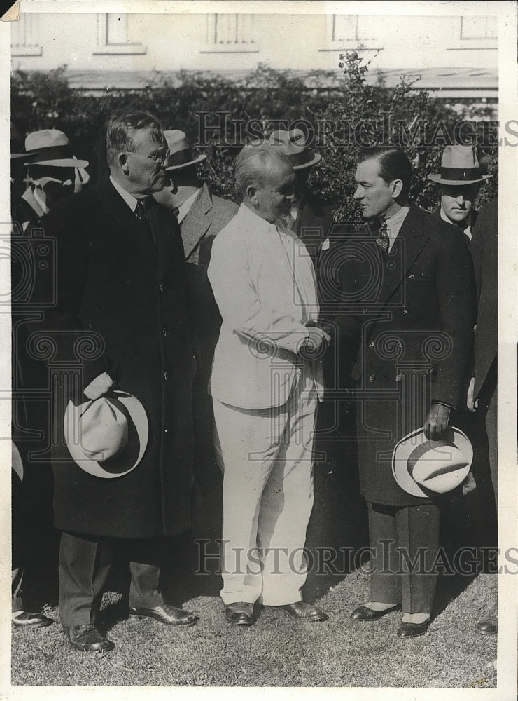 1938 Mayor James Walker of NY Visited Prisoner at San Quentin - Historic Images