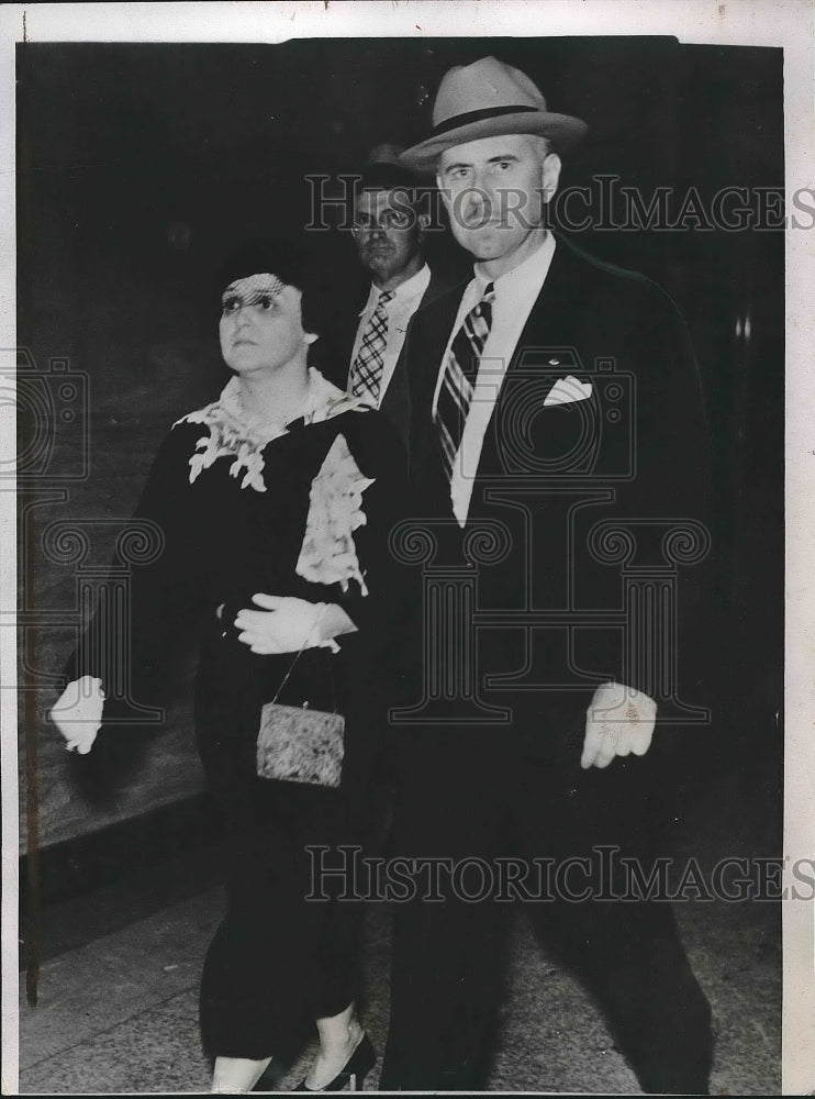 1937 Press Photo Mrs Nellie Tipton Muench, kidnapper &amp; Dr Ludwig Muench - Historic Images