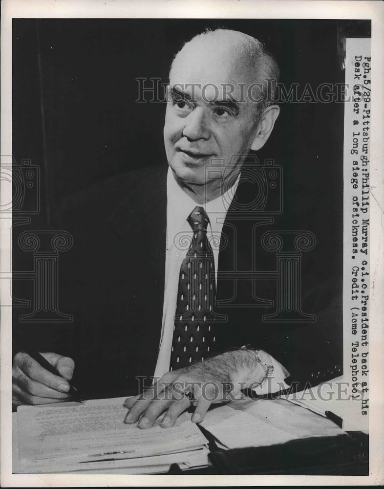 1951 Philip Murray President of CIO Union  - Historic Images