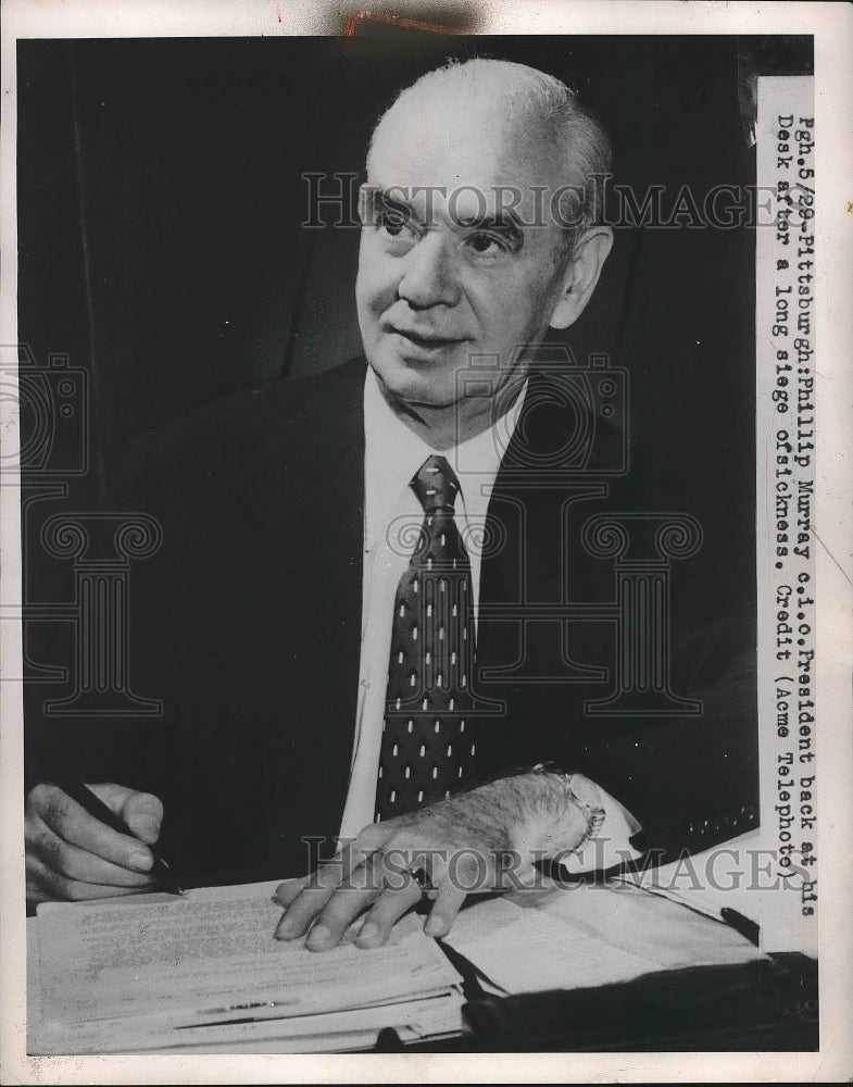1951 CIO president Philip Murray  - Historic Images
