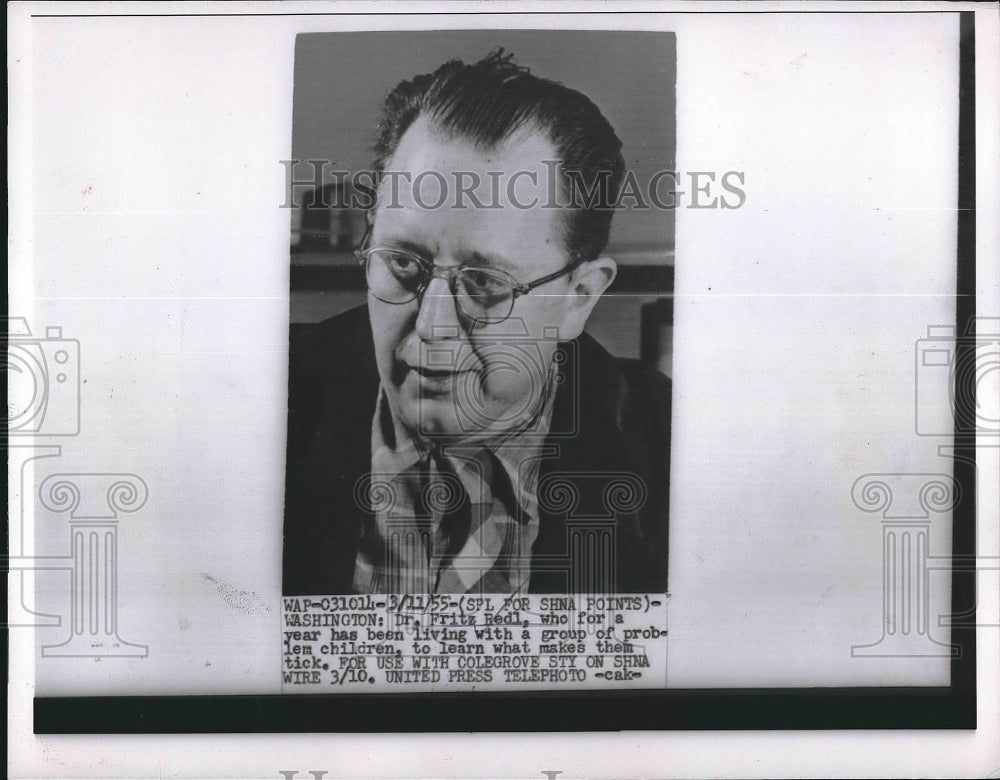 1955 Dr. Fritz Redl lived for a year w/ a group of problem children - Historic Images