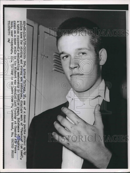 1954 Private Arthur Tiffany Chanute Air Force Champaign Illinois - Historic Images