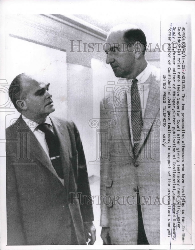 Two Prosecution Witnesses Superior Court  - Historic Images