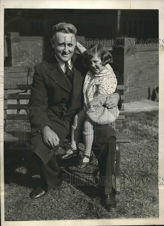 1932 Patrolman George Grrener and His Child  - Historic Images
