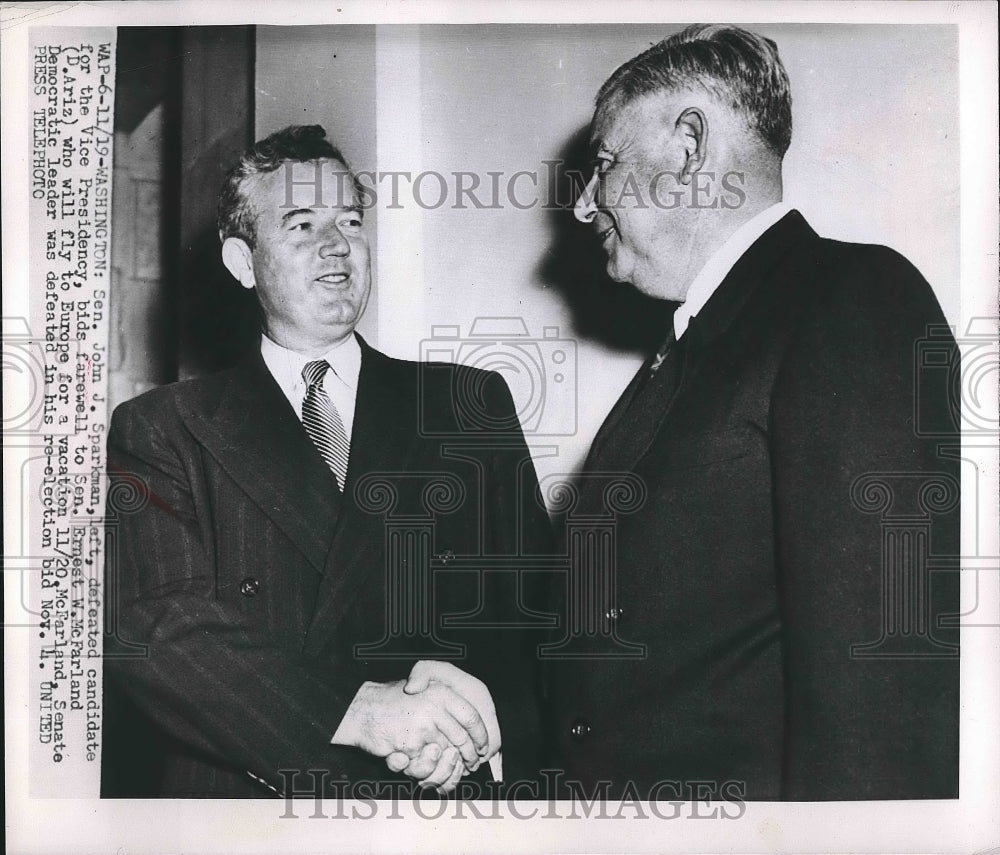Press Photo Sen. John J Sparkman & Sen Ernest McFarland - nea93999 - Historic Images