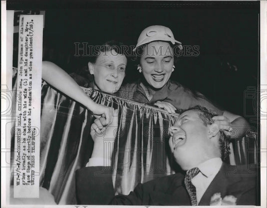 1952 Chicago, Sen John Sparkman of Ala. , wife & daughter,convention - Historic Images
