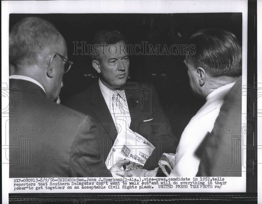 1956 Sen. John Sparkman, VP candidate & convention delegates - Historic Images
