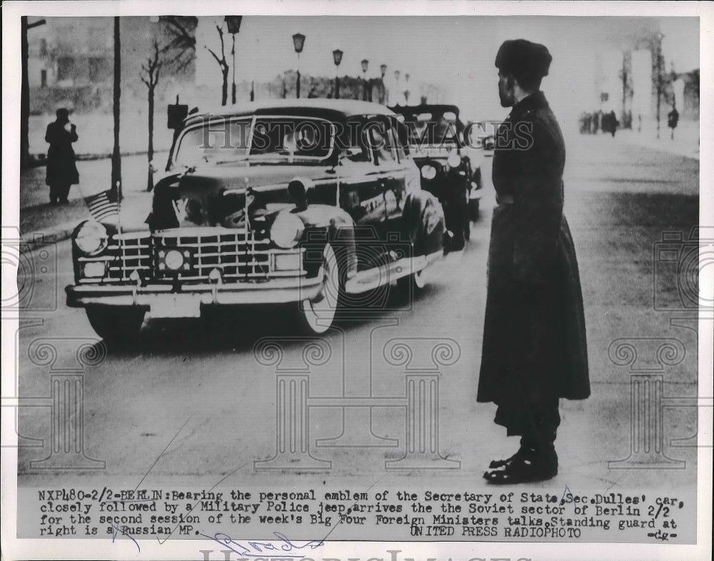 Sec. Dulles and Military Police in Berlin  - Historic Images