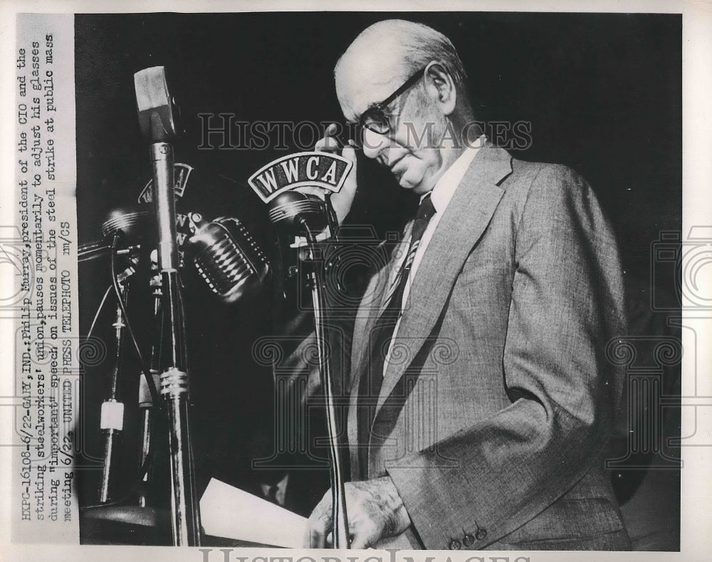 1952 Phillip Murray President CIO Steel Workers Organization - Historic Images