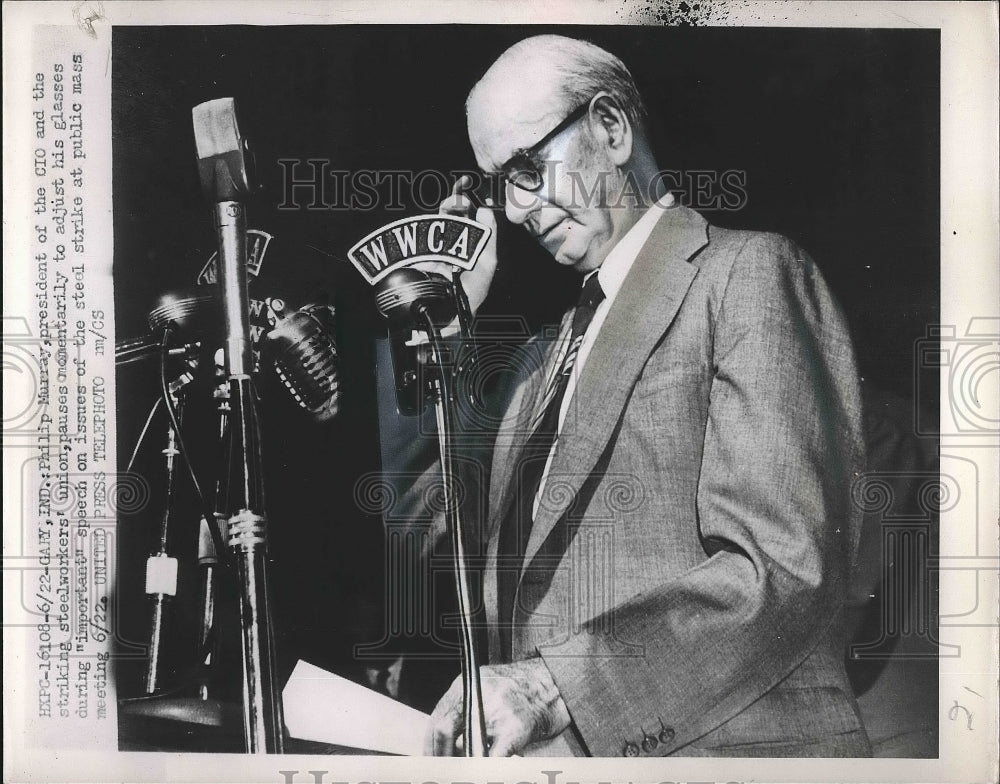 1952 Philip Murray, CIO President, Steelworkers Strike - Historic Images