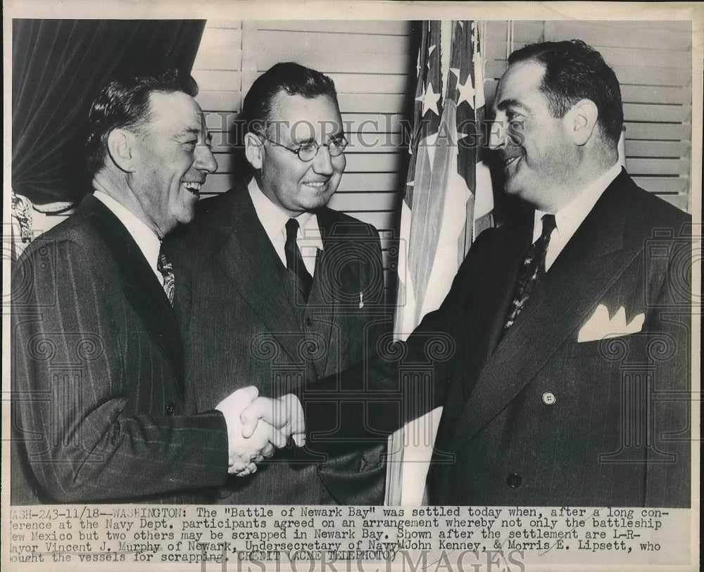 1947 Press Photo Navy Department Newark John Kenney Morris Lipsett - nea94061-Historic Images