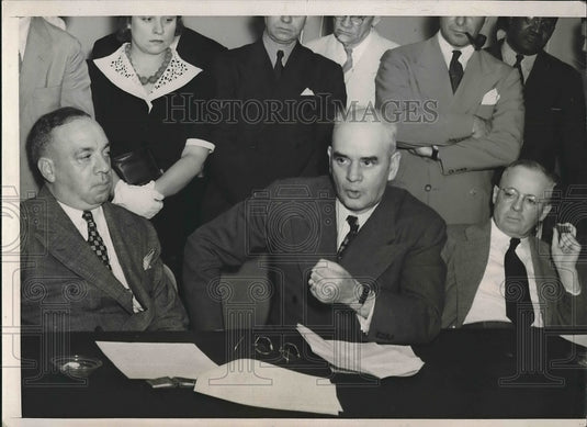 1940 Press Photo Phillip Murray President Steel Worker Organization Kennedy - Historic Images