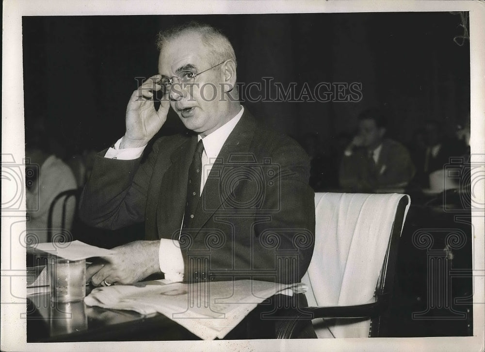 1937 Phillip Murray Steel Worker Organization Senate Post Committee - Historic Images