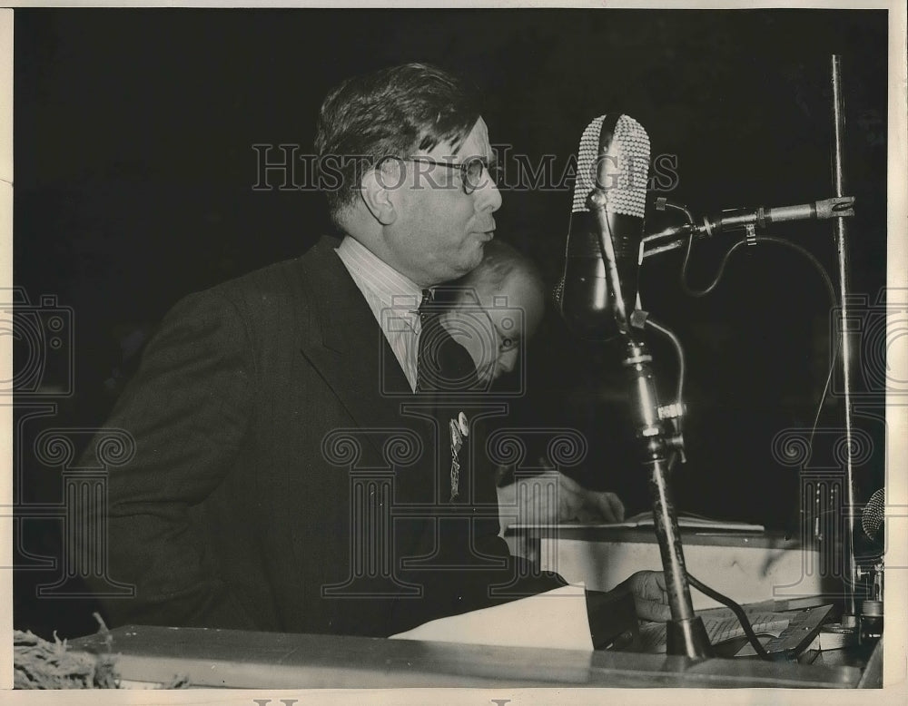 1940 Press Photo Lester Clee During Second Nomination of Thomas E. Dewey-Historic Images