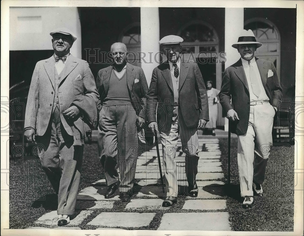 1934 Sheriff Charles Culkin,John Gluck &amp; Eugene Carey On Vacation - Historic Images