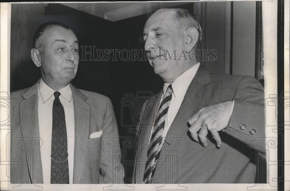 1958 Marine Gen. Clifton B. Cates & Senator Richard Russell - Historic Images