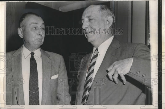 1958 Marine Gen. Clifton B. Cates & Senator Richard Russell - Historic Images