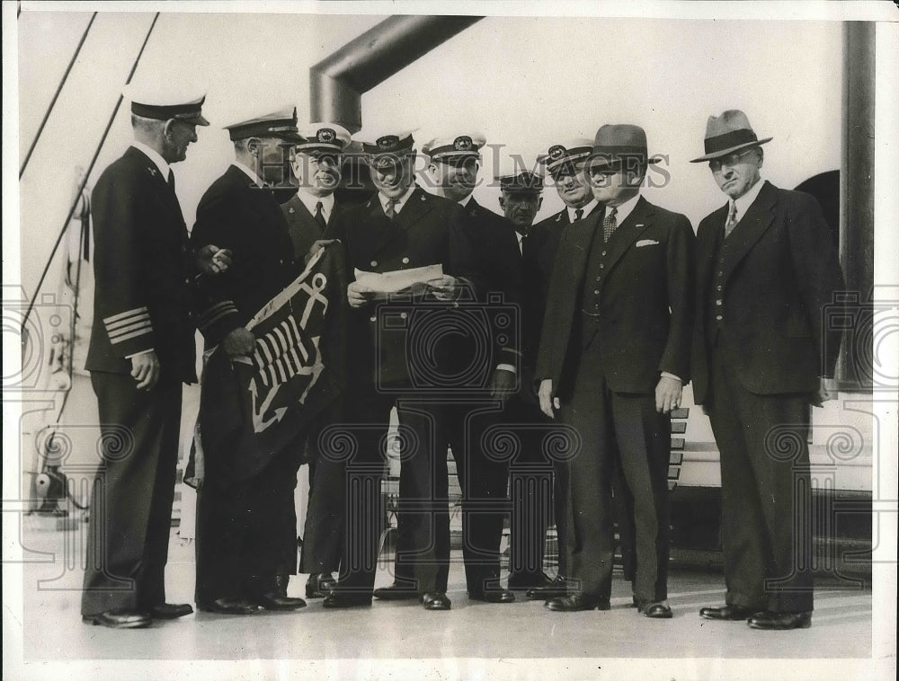 1932 Allen Guthrie Frank Johnson US Naval Reserve Los Angeles Navy - Historic Images