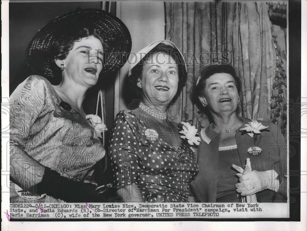 1956 Miss Mary Louise Nice Democrat Vice Chairman New York - Historic Images