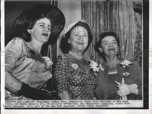 1956 Miss Mary Louise Nice Democrat Vice Chairman New York - Historic Images