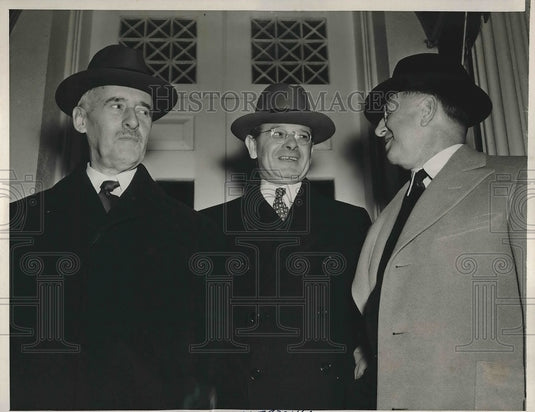 1940 Press Photo Secretary War Henry Stimson Defense Commissioner Sidney Hillman - Historic Images
