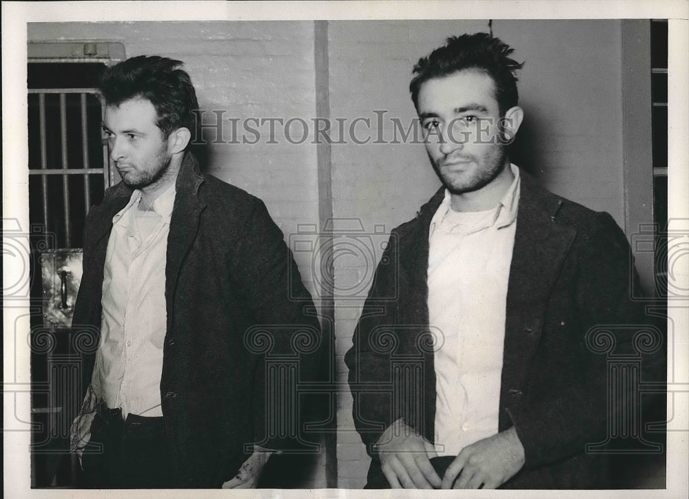 1938 Austin Roby & Armando Martone Two Of Six Convicts In Prison - Historic Images