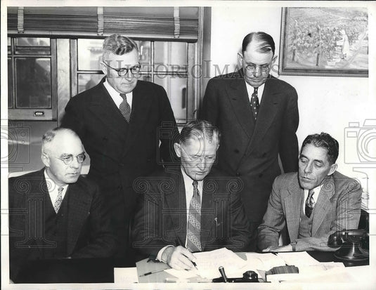 1938 Agriculture Meeting Grant Montgomery FB Holland Roy Stephenson - Historic Images