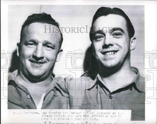 1951 Press Photo Ray Gourley & Bernard Monroe Pressman - nea94237 - Historic Images