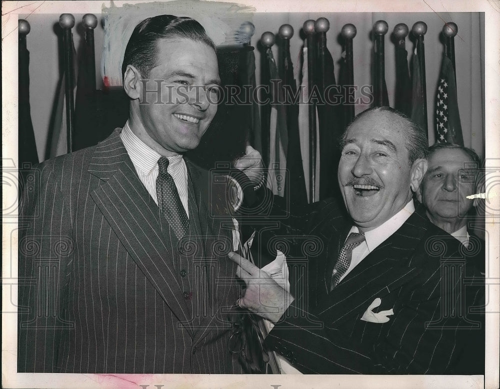 1952 politician Henry Cabot Lodge Jr. &amp; actor Adolph Menjou in DC - Historic Images