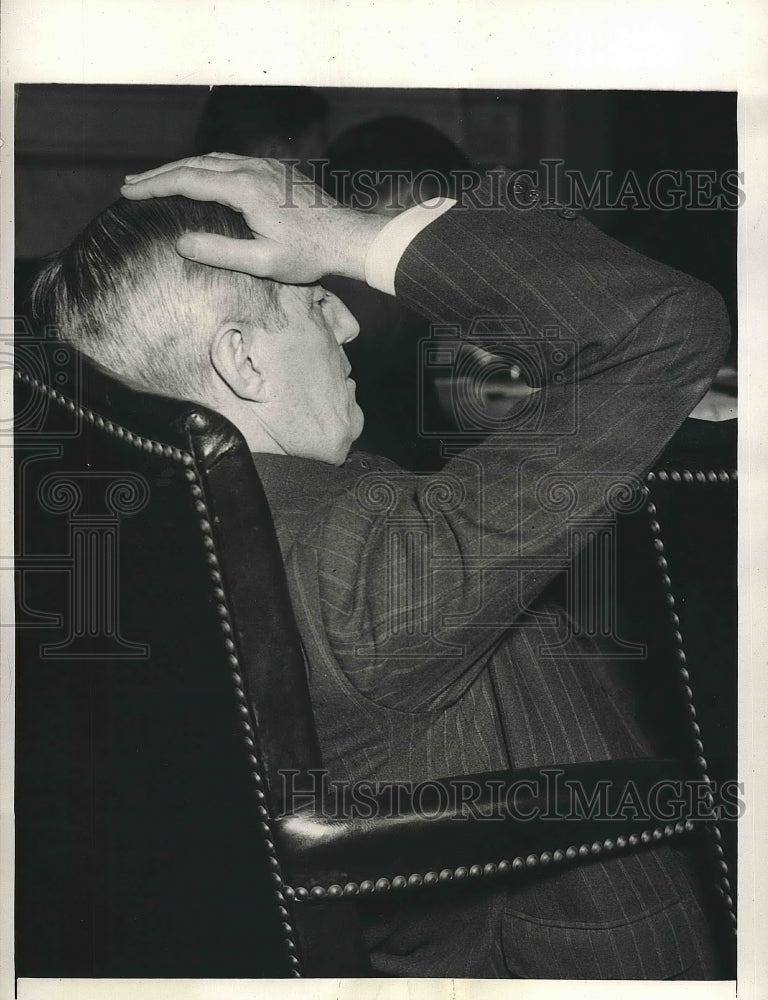 1939 Press Photo Senator Peter Gerry During Hearing Of Senate Naval Affairs - Historic Images