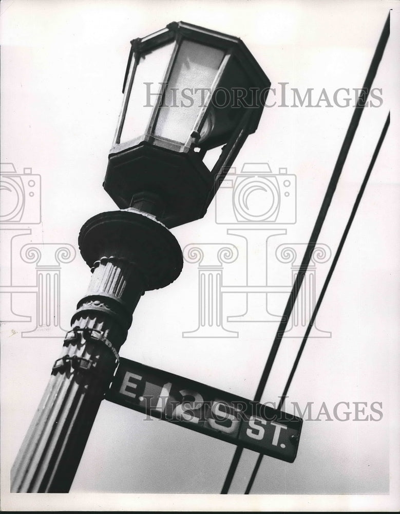 1955 Light Post East 125th Street John Nash  - Historic Images