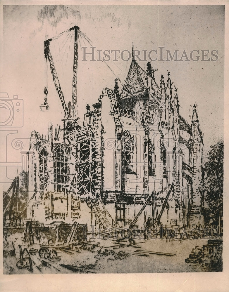 Joseph Pennell Protestant Episcopal Church Washington D.C. Sketch - Historic Images