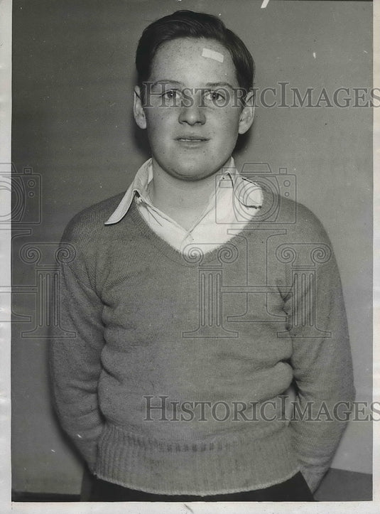1934 Jimmy Gallagher Chicago School Child Saved School From Bomb - Historic Images
