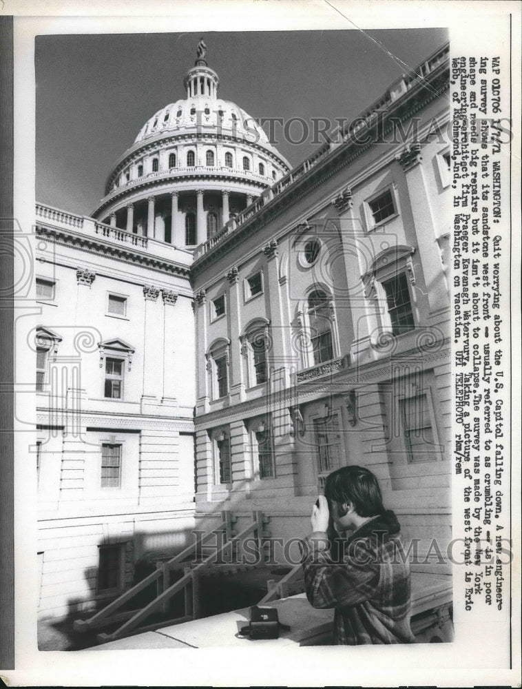 1971 U.S. Capitol Building Architect Eric Webb Washington D.C. - Historic Images