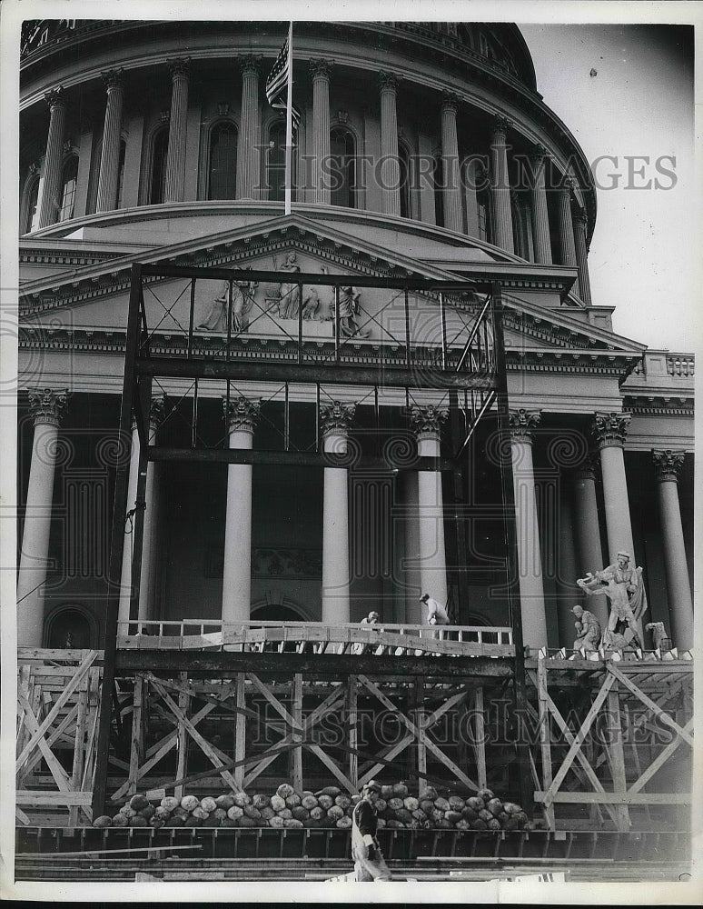 1936 View Of Changes In The Construction Of Grandstands  - Historic Images