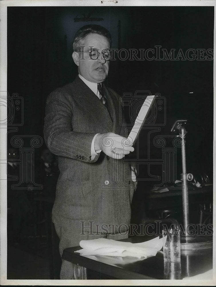 1940 Patrick E. Gorman Testifying Before A House Committee - Historic Images