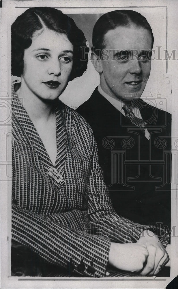 1933 Mrs. Jentin Gilley Formerly Betty Ball &amp; Husband  - Historic Images