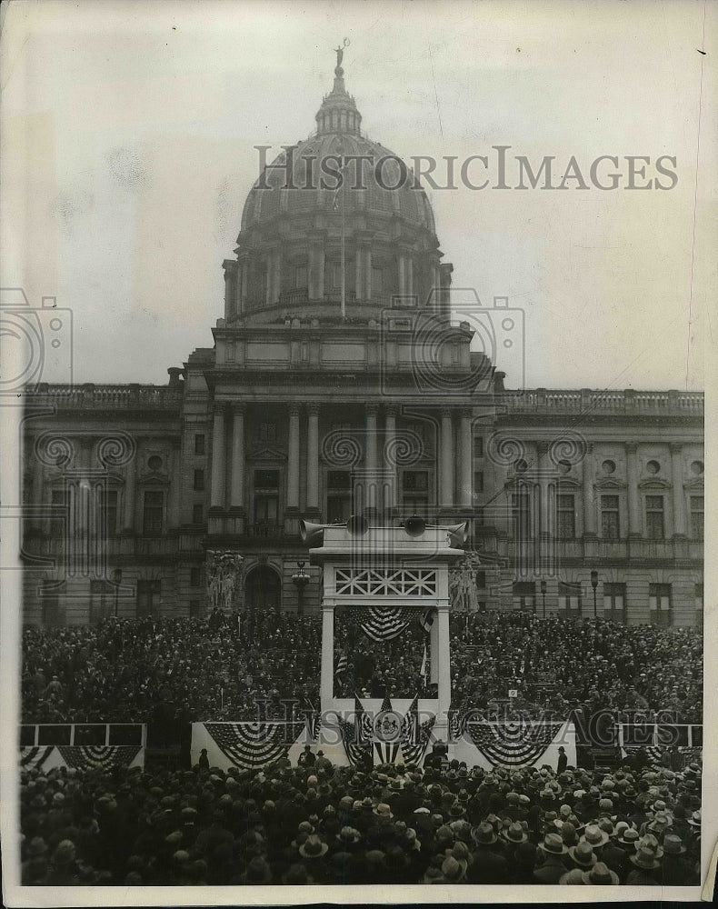 1927 Hon. John S. Fisher Inaugurated At State Capitol In Washington - Historic Images