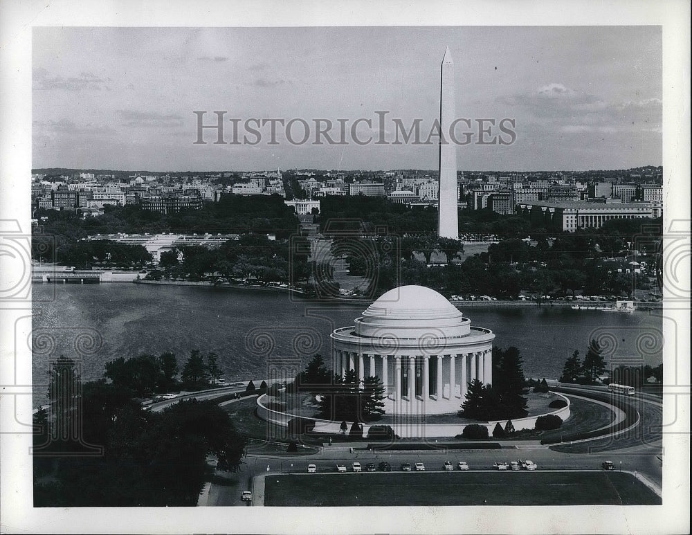 Press Photo Arial view of the Washington Monument - Historic Images