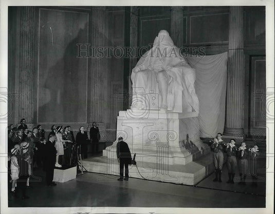 1938 Boy Scouts Visiting Louisa Johnston Castle & Philip C. Staples - Historic Images