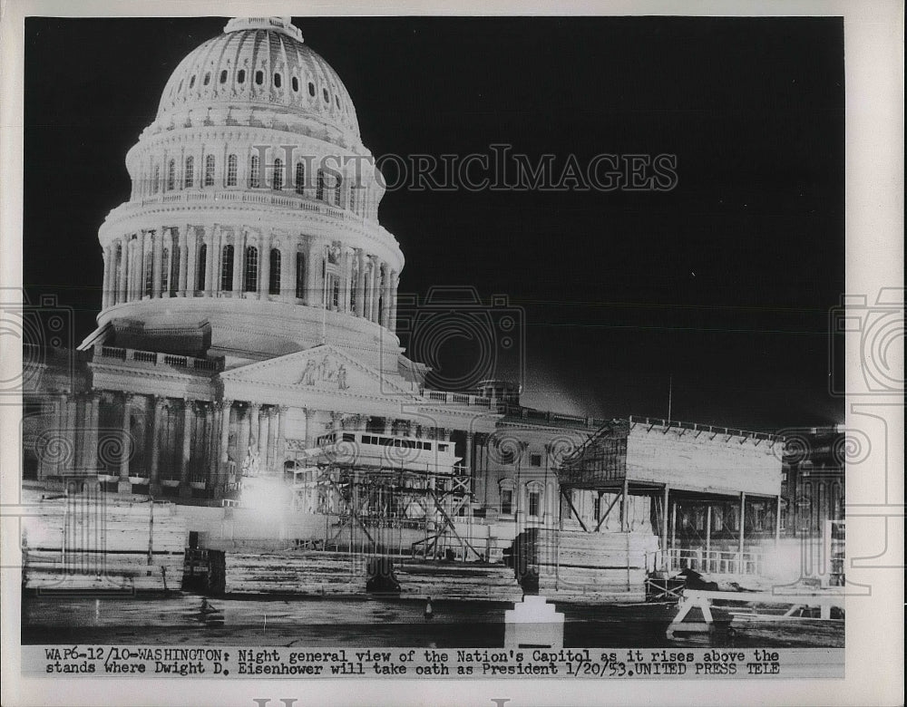 Night General View of The Nation&#39;s Capitol  - Historic Images