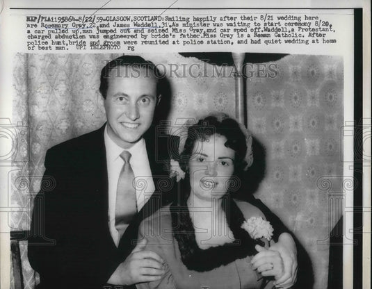 1959 Press Photo Rosemary Gray and James Waddell After Abduction - nea94978 - Historic Images